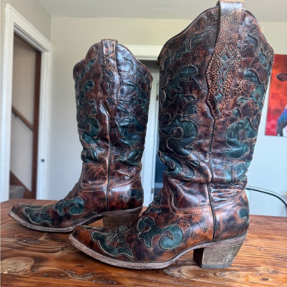 Corral Shoes - Corral Snip Toe Inlay Boot